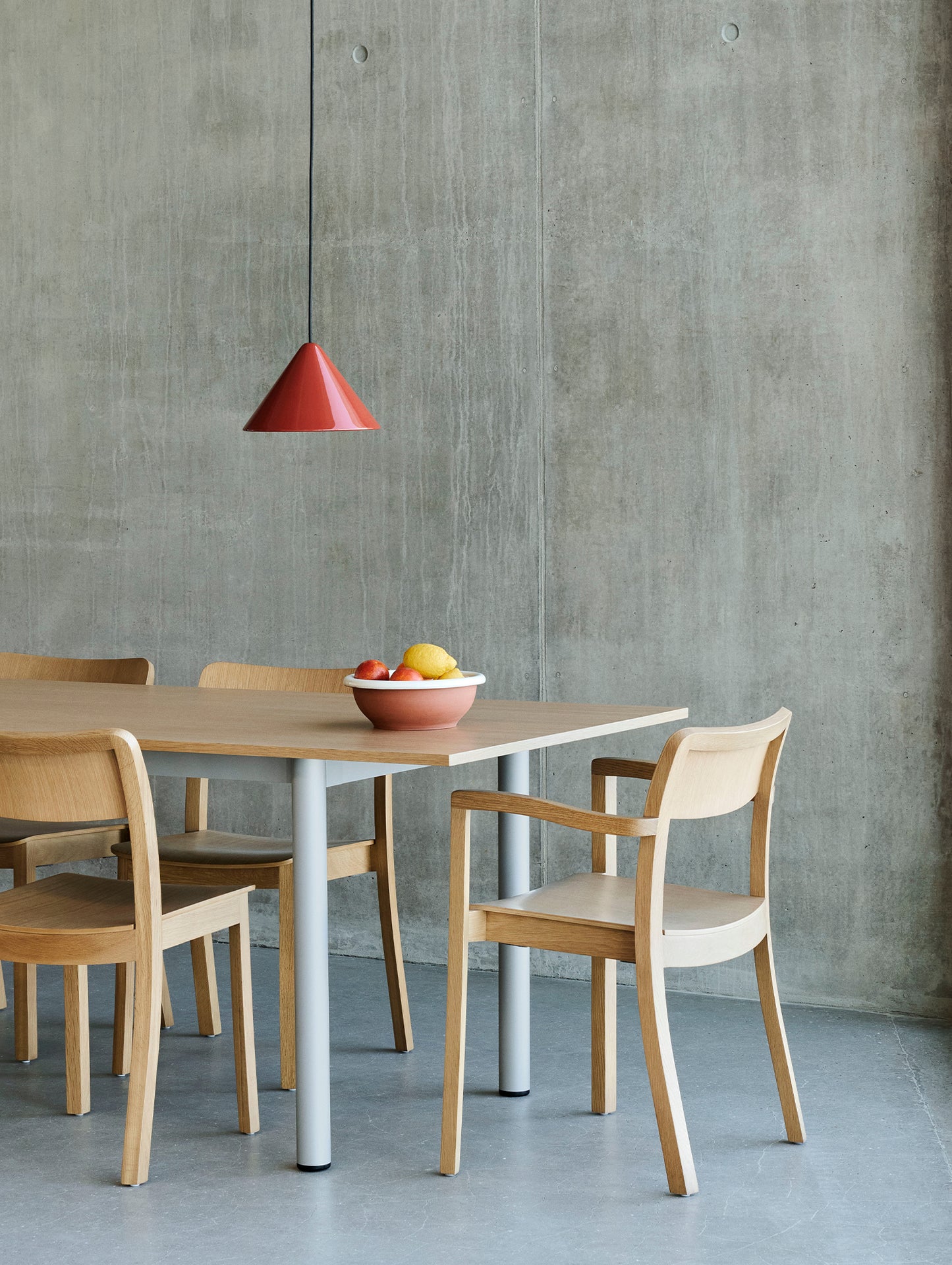 Annex Table Overhang by HAY - Oak Veneer Tabletop / Anodised Aluminium Legs