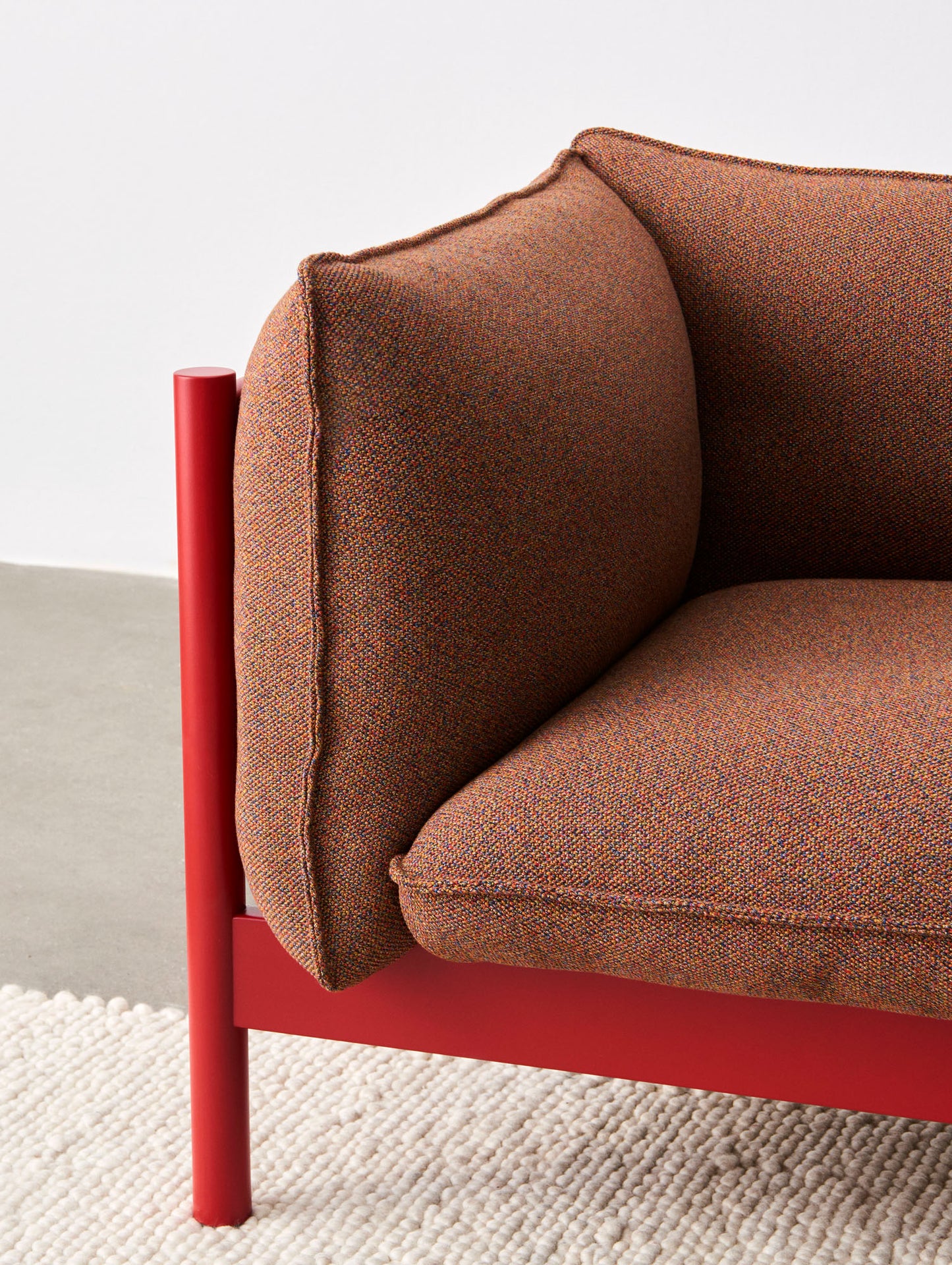 HAY Arbour Sofa / 2-Seater / Loft 500 / Wine Red Beech Frame