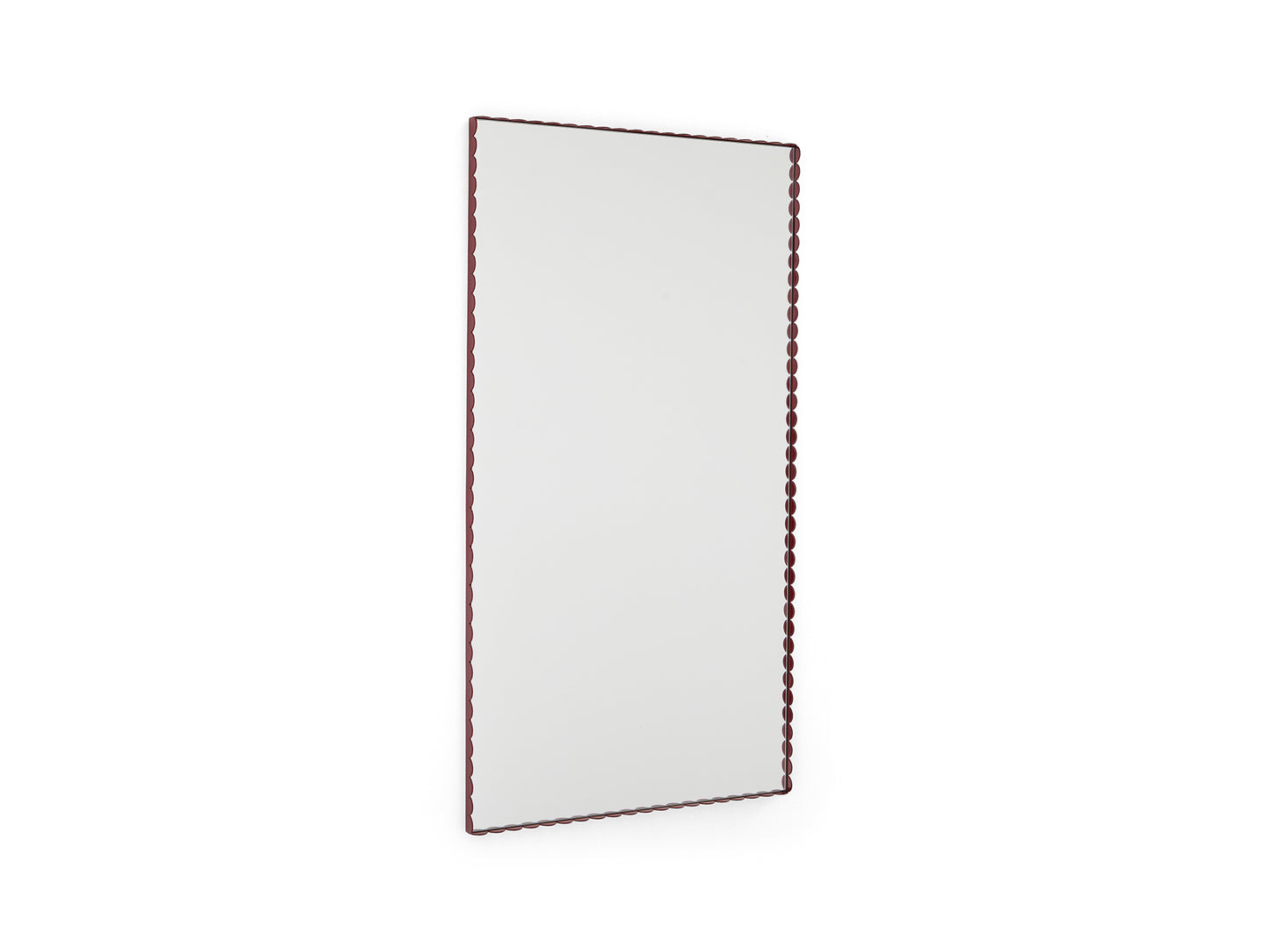 Arcs Mirror by HAY -  Rectangle Large (72.5 x 133.5 cm) / Burgundy