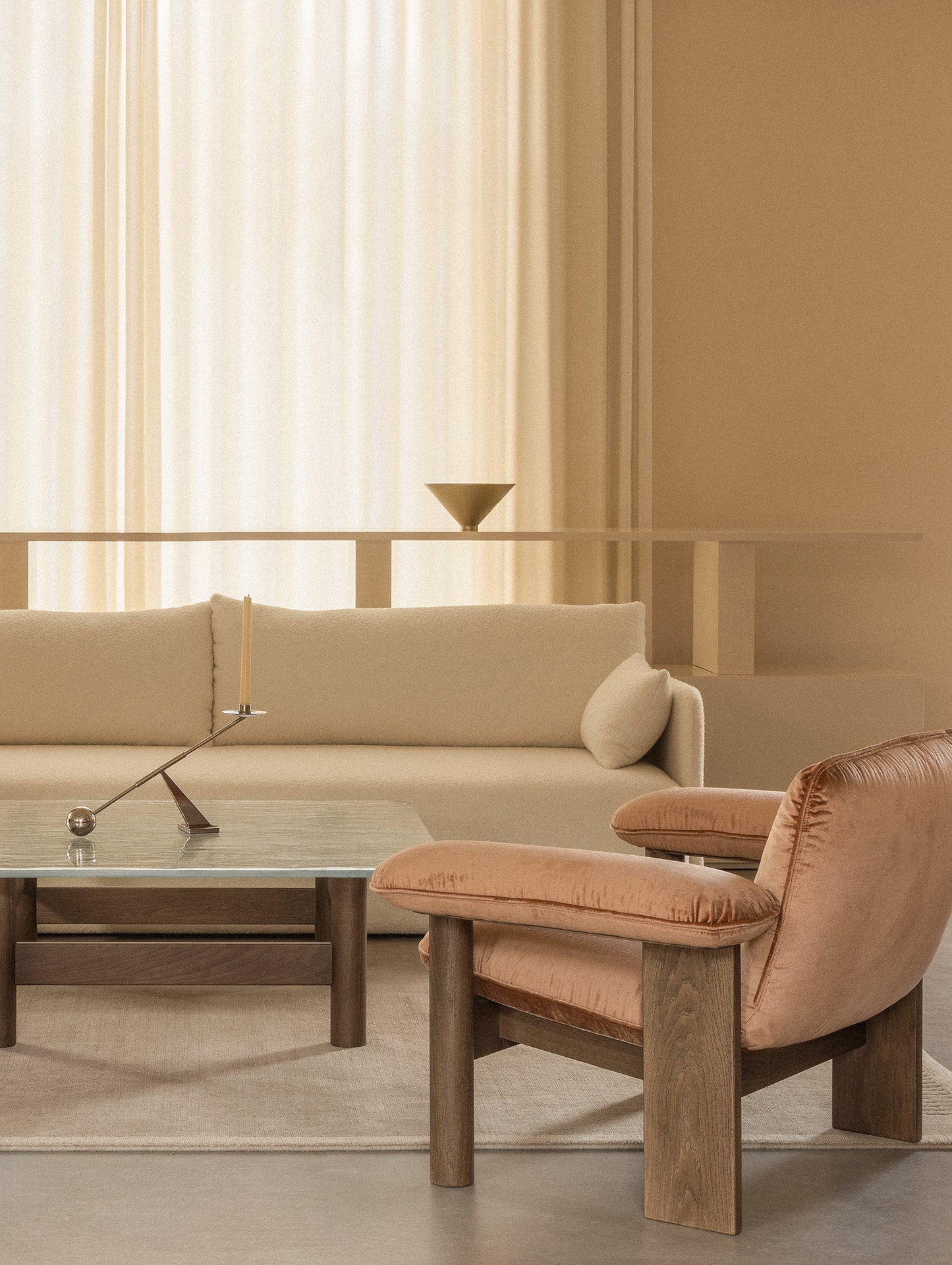 Brasilia Lounge Table by Audo Copenhagen - Dark Stained Oak