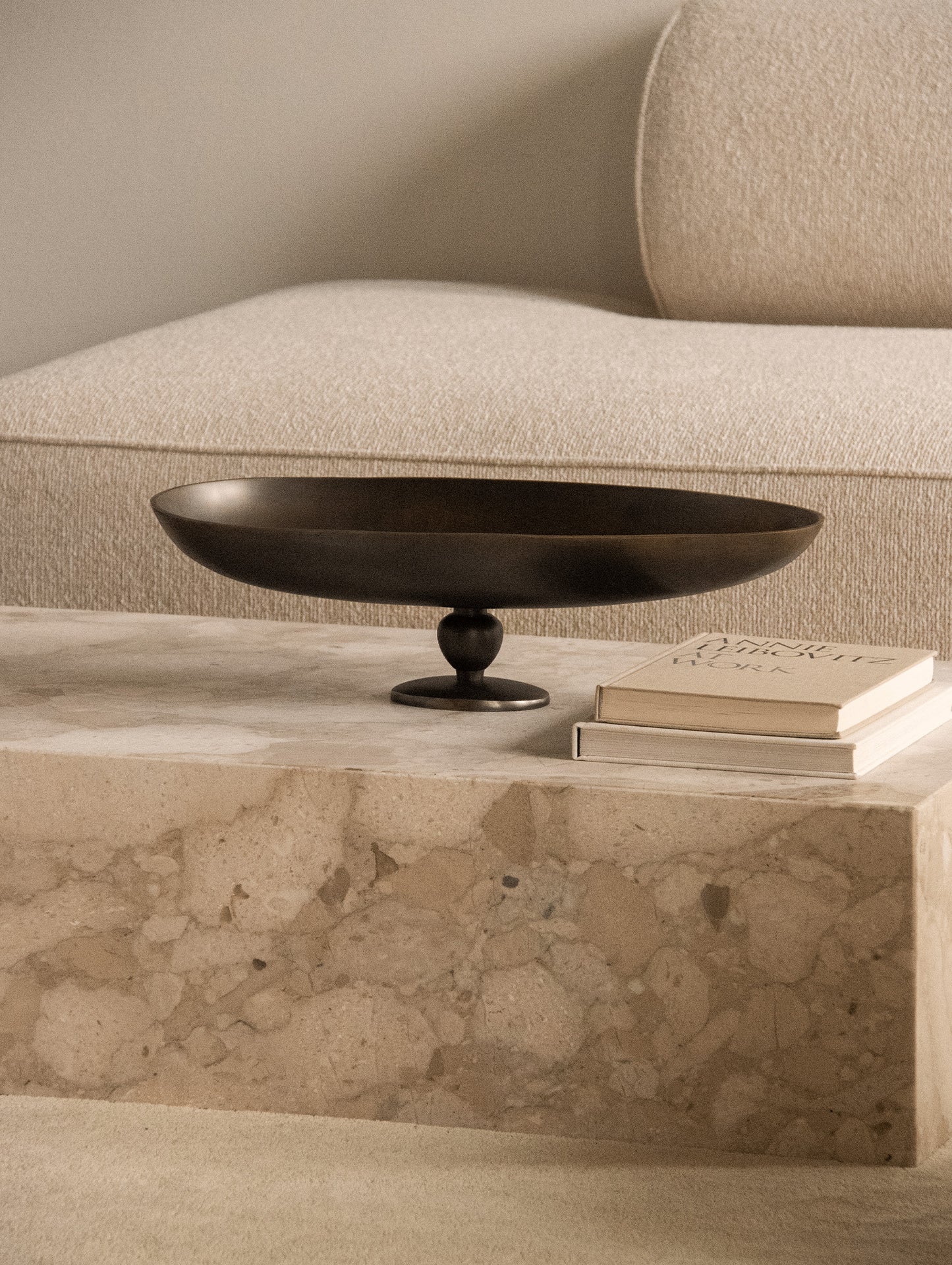 Marble Plinth Low by Audo Copenhagen - Sand Kunis Breccia Marble