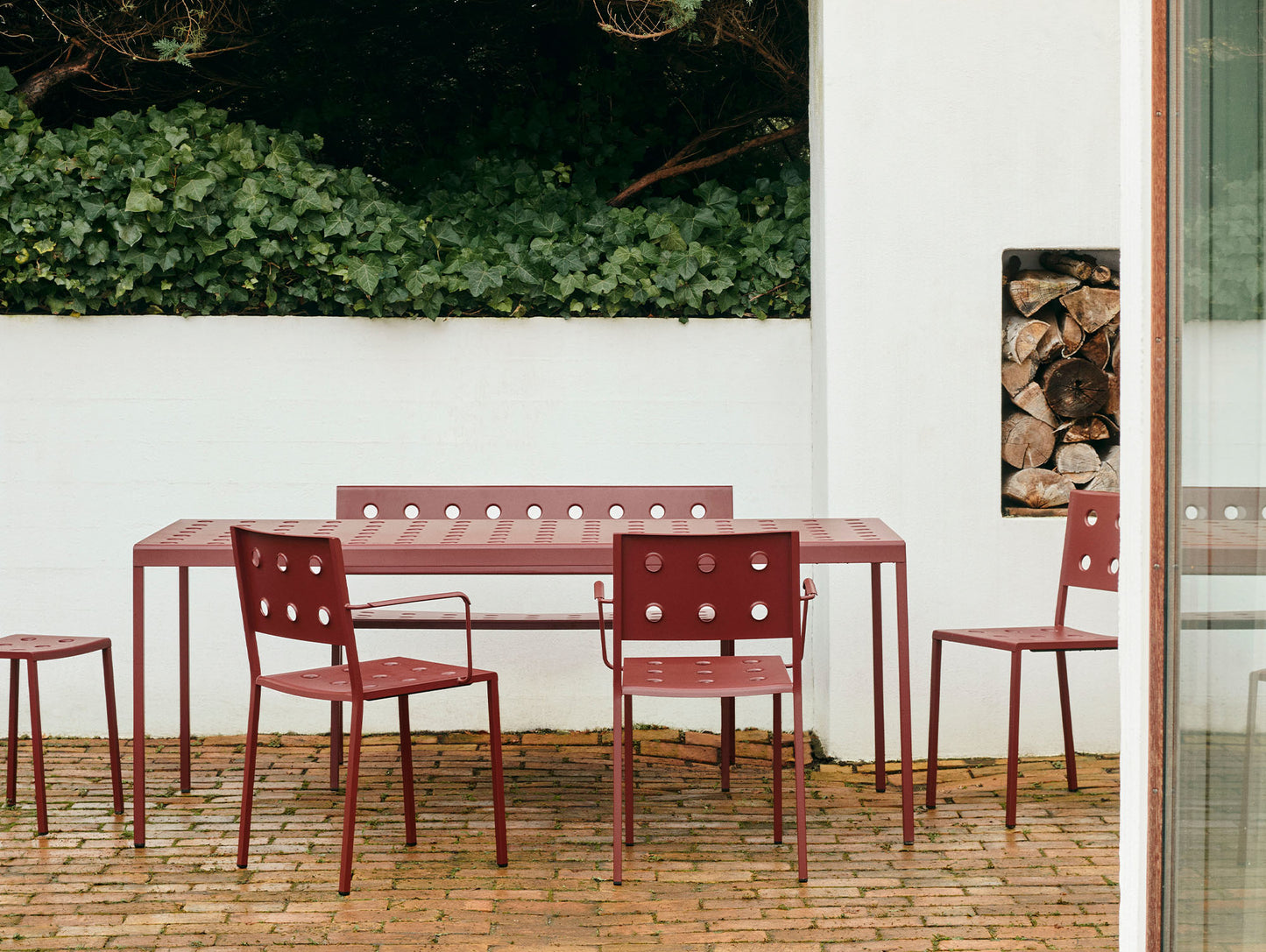 Balcony Dining Armchair by HAY - Iron Red