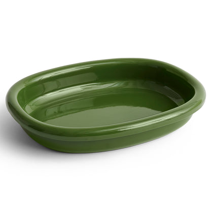 Barro Oval Dish by HAY - Large / Green