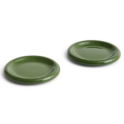 Barro Plate - Set of 2 by HAY - D 18 cm / Green