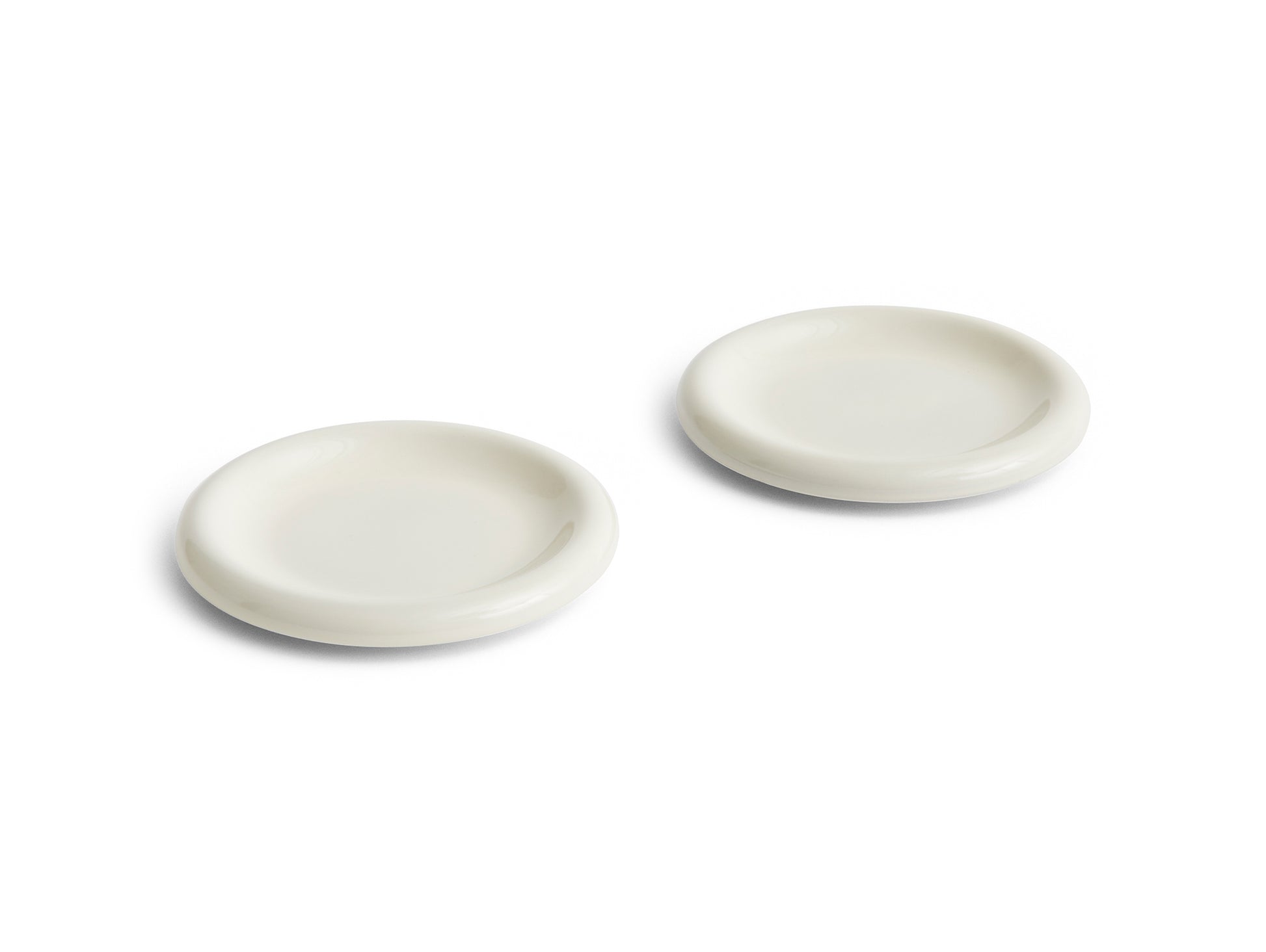 Barro Plate - Set of 2 by HAY - D 18 cm / Off White