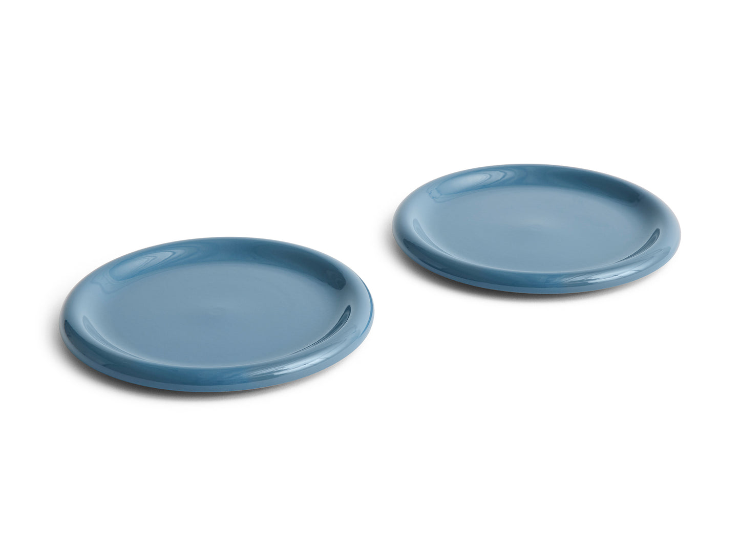 Barro Plate - Set of 2 by HAY - D 24 cm / Dark Blue