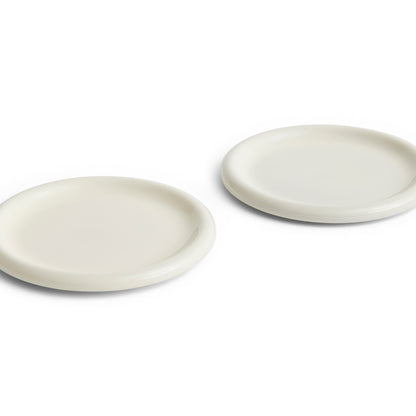 Barro Plate - Set of 2 by HAY - D 24 cm / Off White