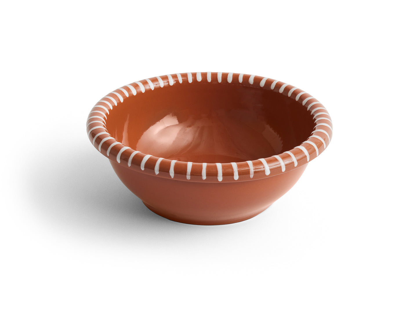 Barro Salad Bowl by HAY - Large / Natural with Stripes