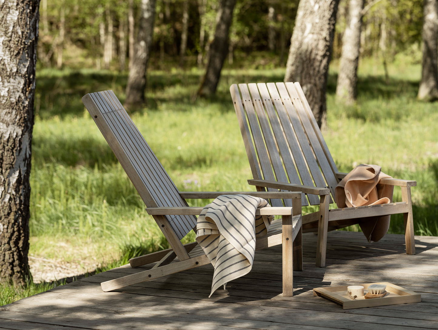 Between Lines Deck Chair by Fritz Hansen