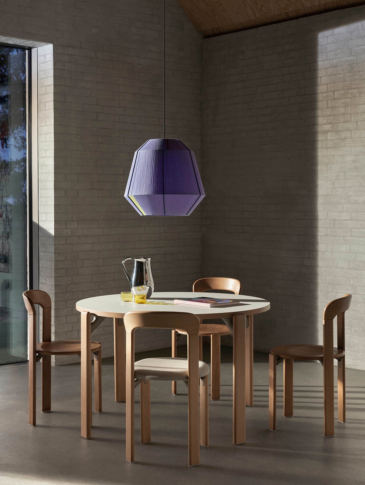 Rey Chair Upholstered by HAY - Golden Lacquered Beech / Steelcut Trio 213