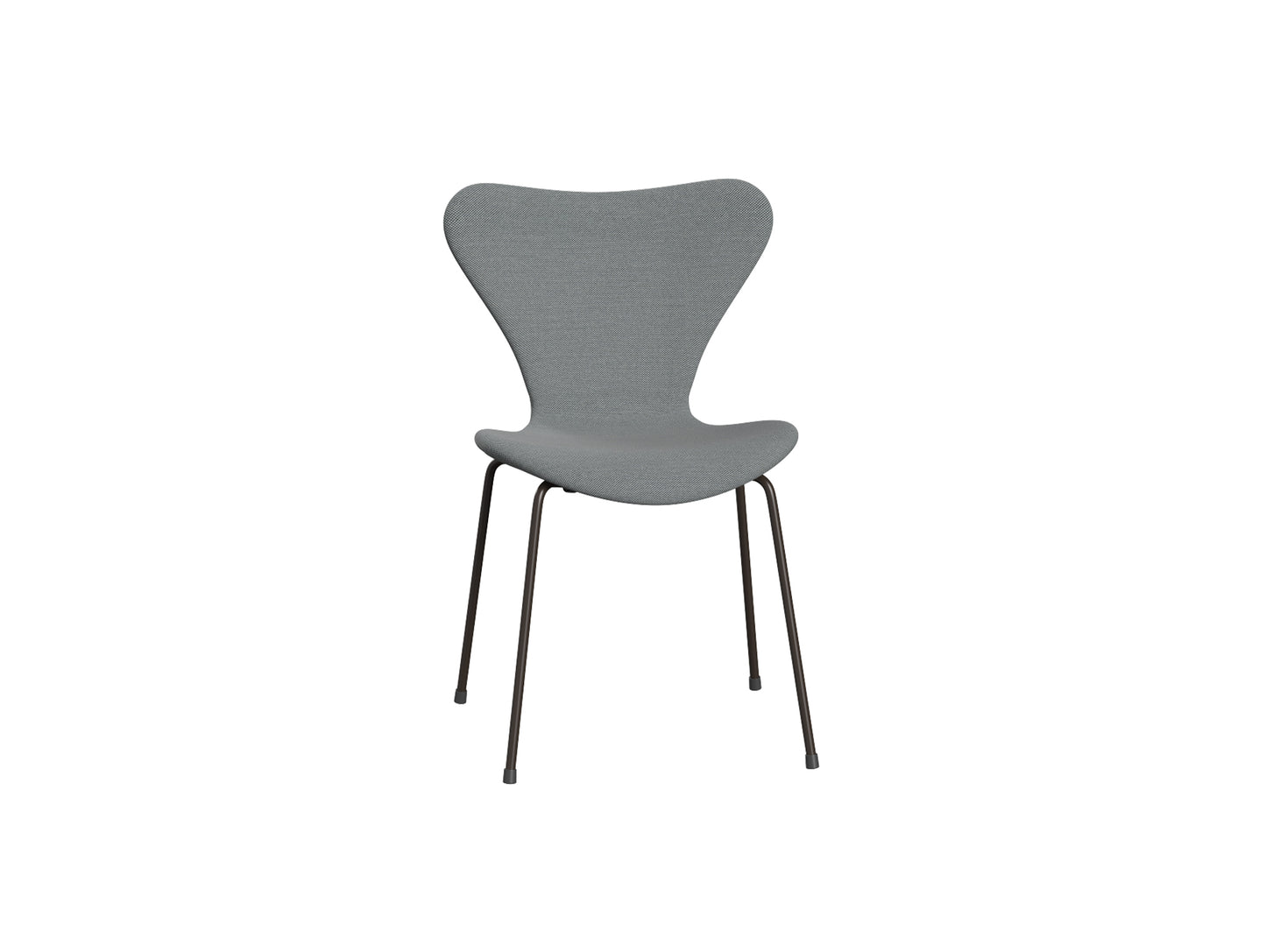 Series 7™ 3107 Dining Chair (Fully Upholstered) by Fritz Hansen - Brown Bronze Steel / Steelcut Trio 133