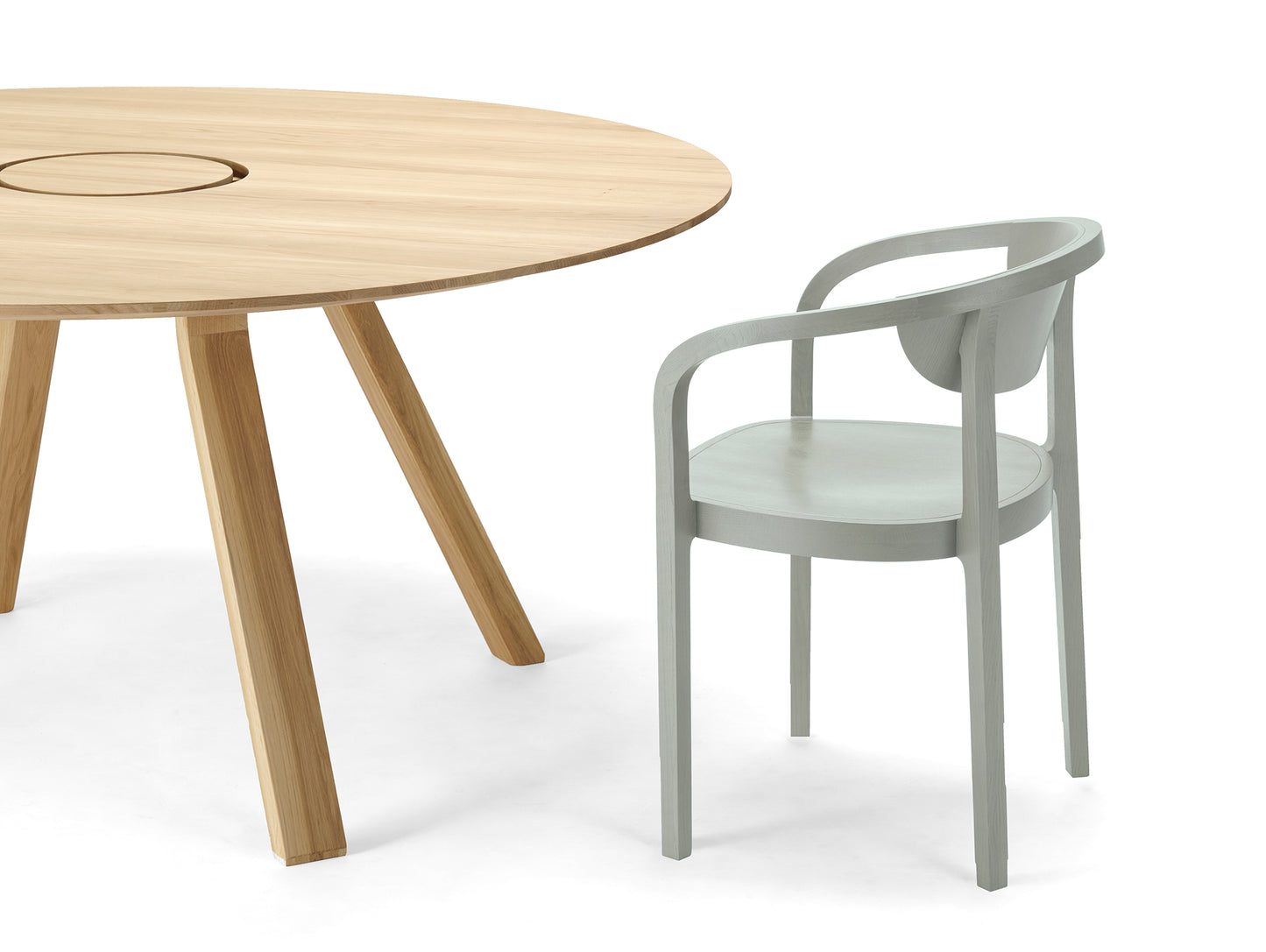 Chesa Chair by Karimoku New Standard - Gray Green