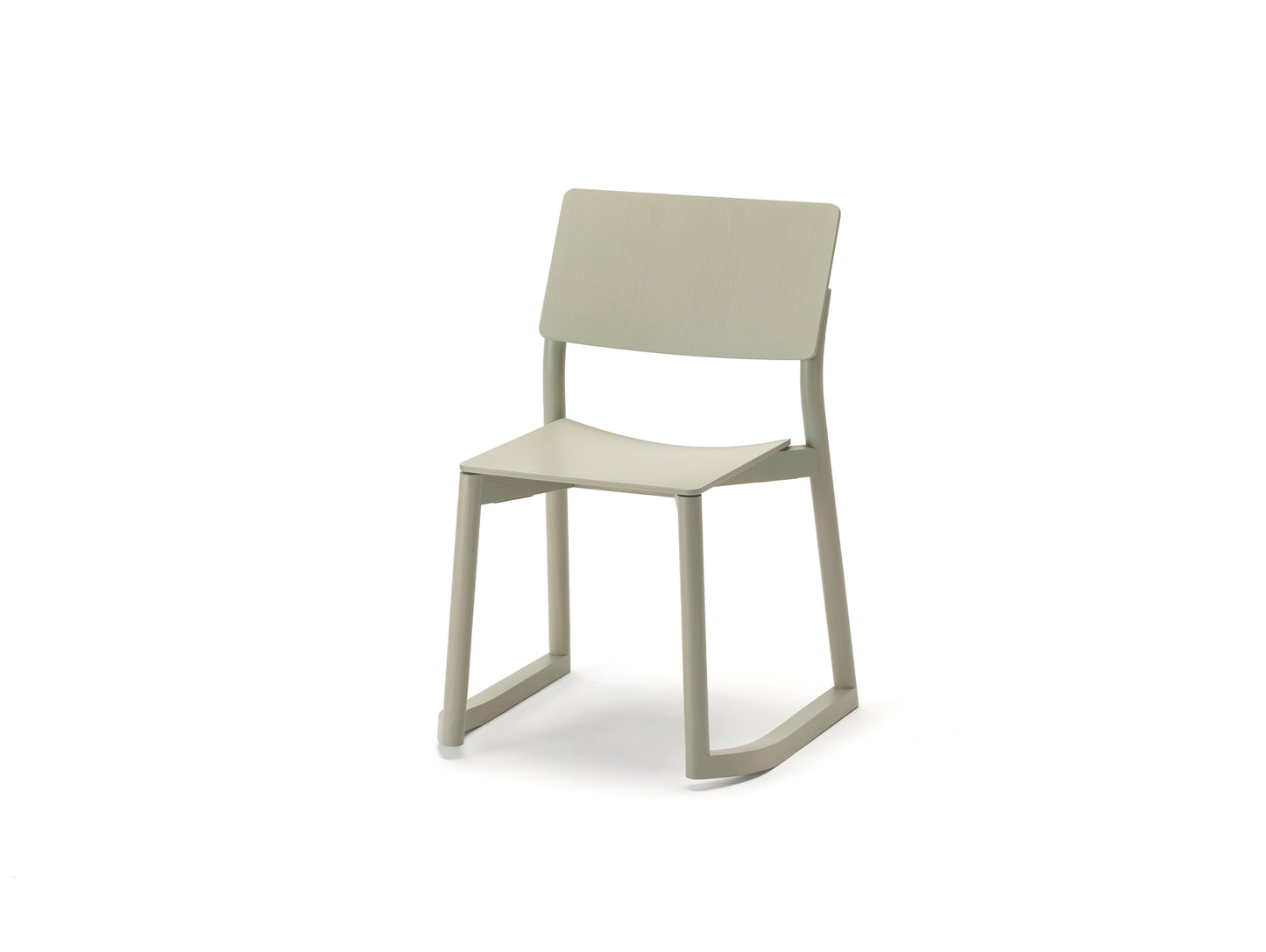 Panorama Chair with Runners by Karimoku New Standard - Grain Green Lacquered Oak