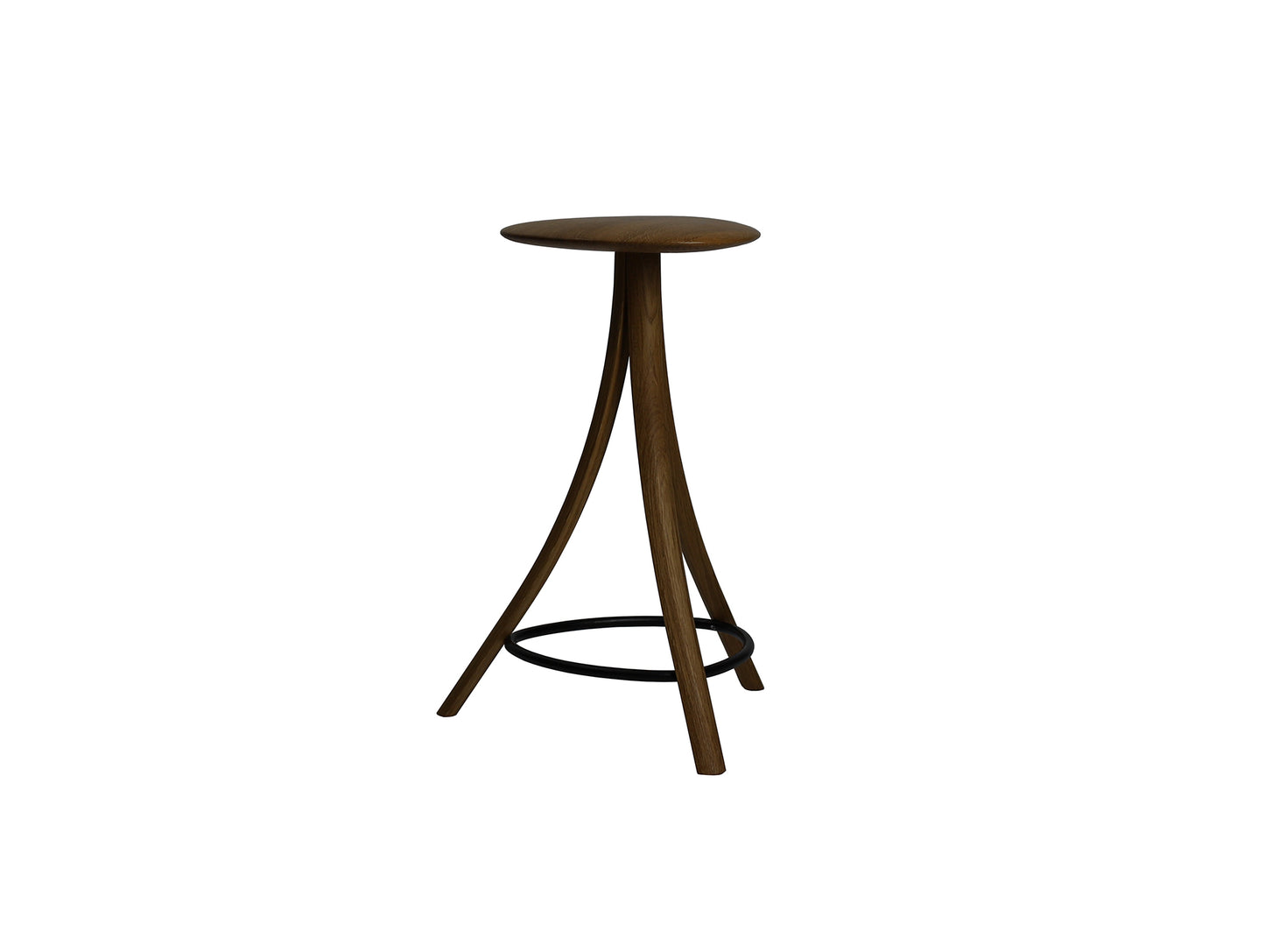 Clover Stool by Ro Collection - Smoked Oak