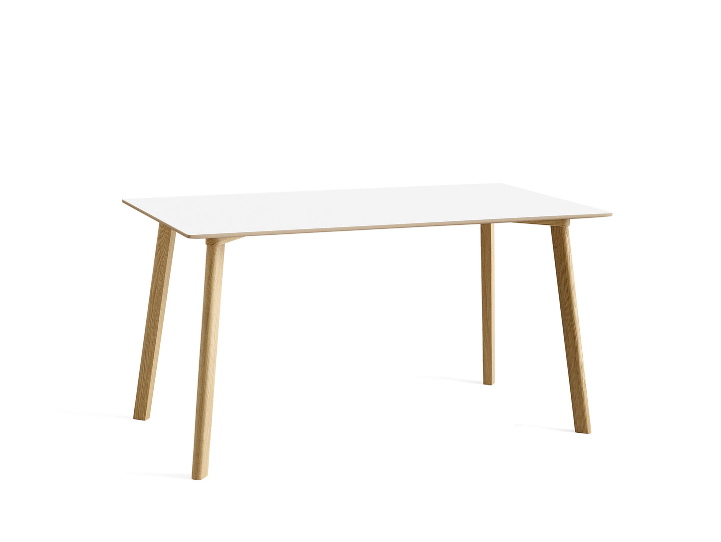 Copenhague Deux Table CPH 210 by HAY - 140x75 cm / Lacquered Oak (Water-Based) / Pearl White Laminate