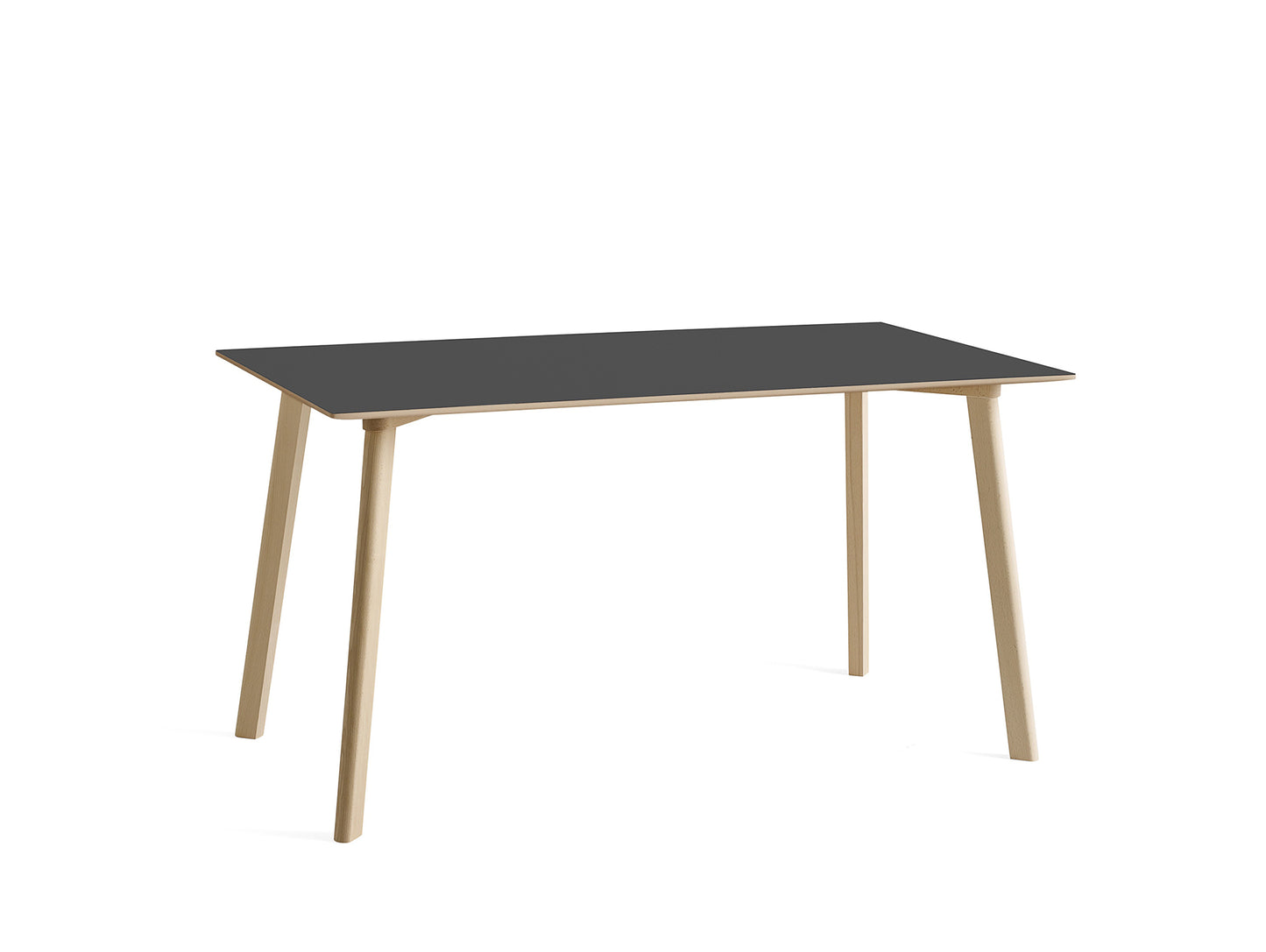Copenhague Deux Table CPH 210 by HAY - 140x75 cm / Untreated Beech / Stone Grey Laminate