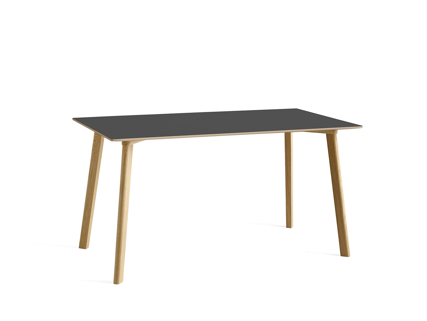 Copenhague Deux Table CPH 210 by HAY - 140x75 cm / Lacquered Oak (Water-Based) / Stone Grey Laminate