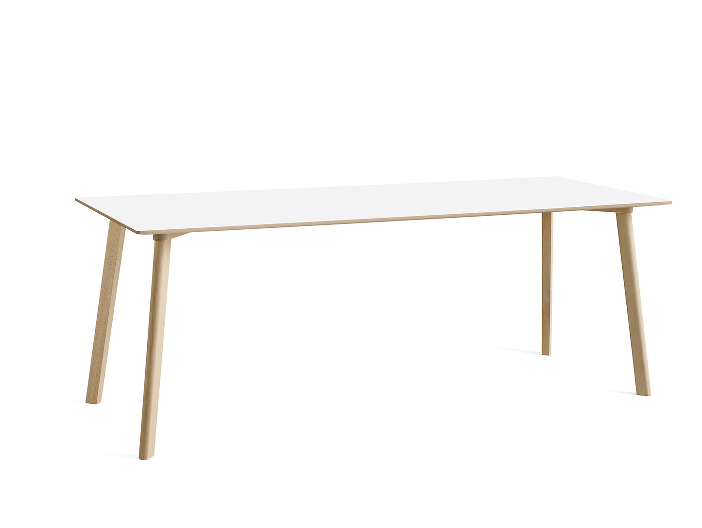 Copenhague Deux Table CPH 210 by HAY - 200x75 cm / Untreated Beech / Pearl White Laminate
