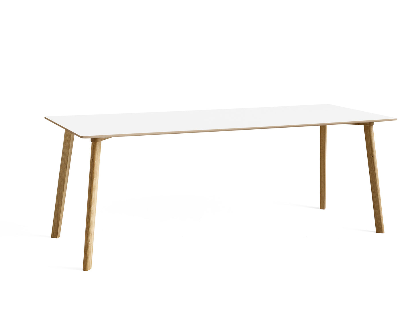 Copenhague Deux Table CPH 210 by HAY - 200x75 cm / Lacquered Oak (Water-Based) / Pearl White Laminate