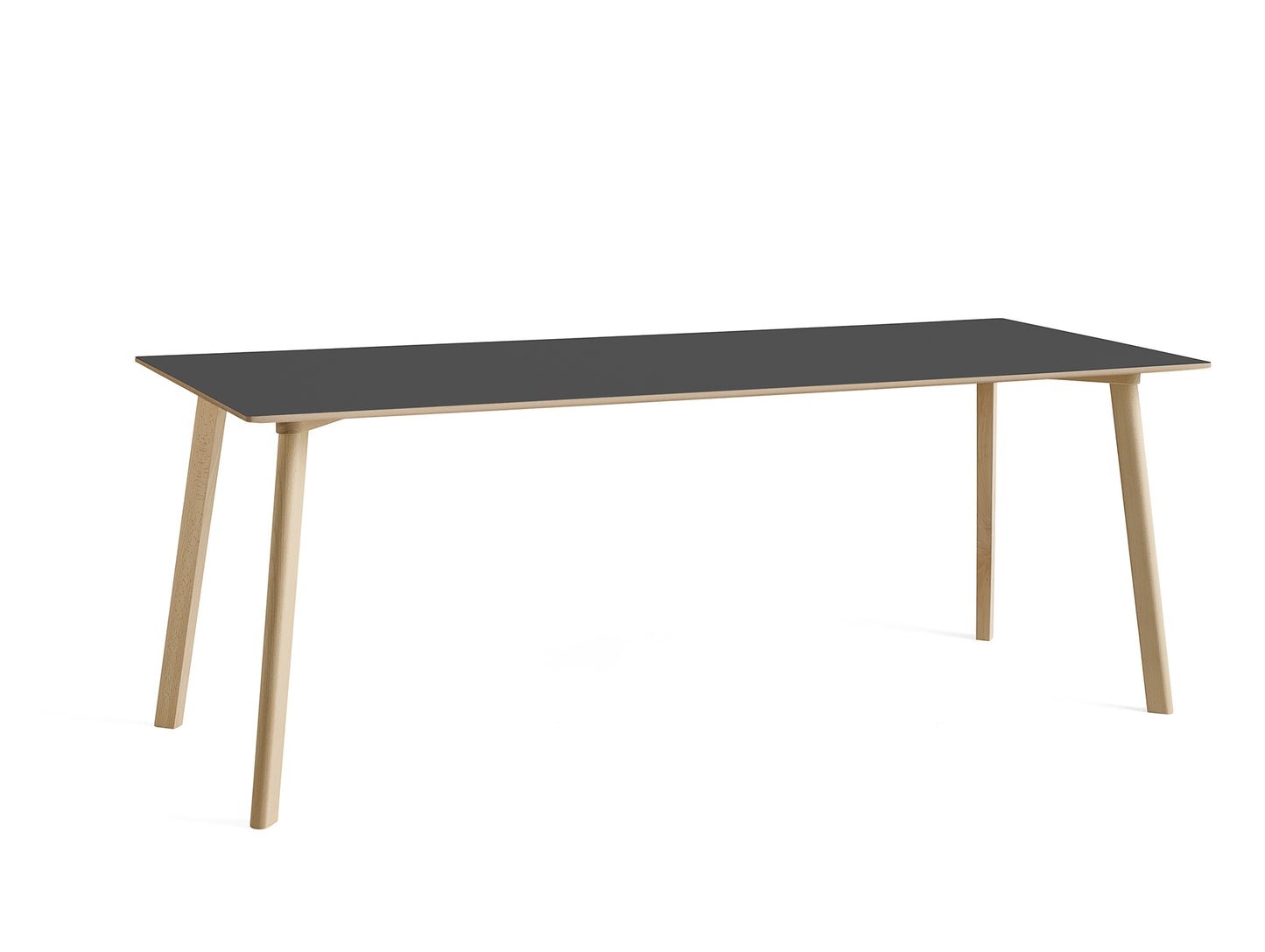 Copenhague Deux Table CPH 210 by HAY - 200x75 cm / Lacquered Oak (Water-Based) / Stone Grey Laminate
