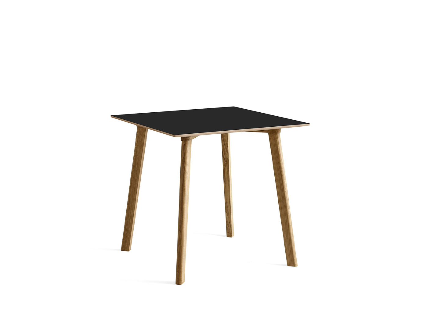 Copenhague Deux Table CPH 210 by HAY - 75x75 cm / Lacquered Oak (Water-Based) / Ink Black Laminate