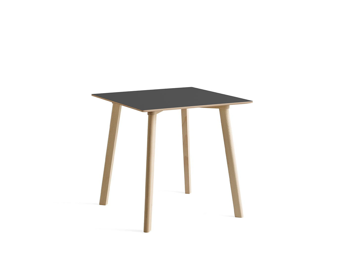 Copenhague Deux Table CPH 210 by HAY - 75x75 cm / Untreated Beech / Stone Grey Laminate