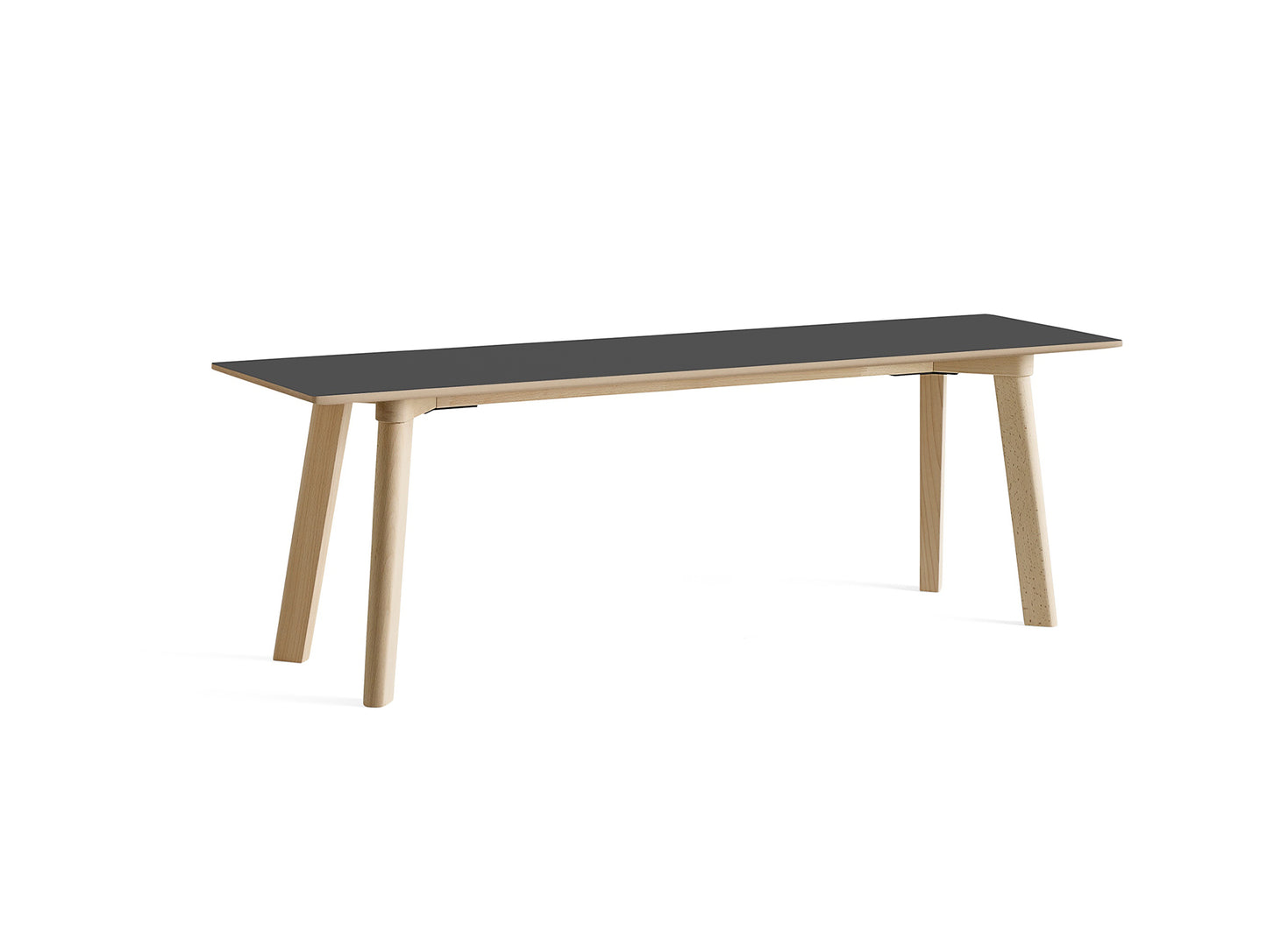 Copenhague Deux Bench CPH215 by HAY - L140 cm / Untreated Beech Base / Stone Grey Laminate