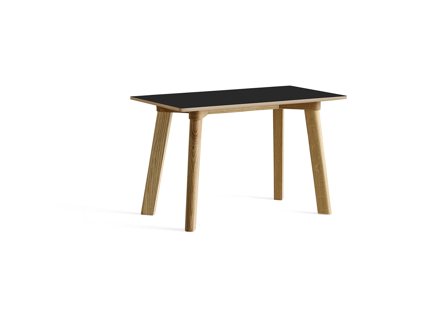 Copenhague Deux Bench CPH215 by HAY - L75 cm / Lacquered Oak Base / Ink Black Laminate