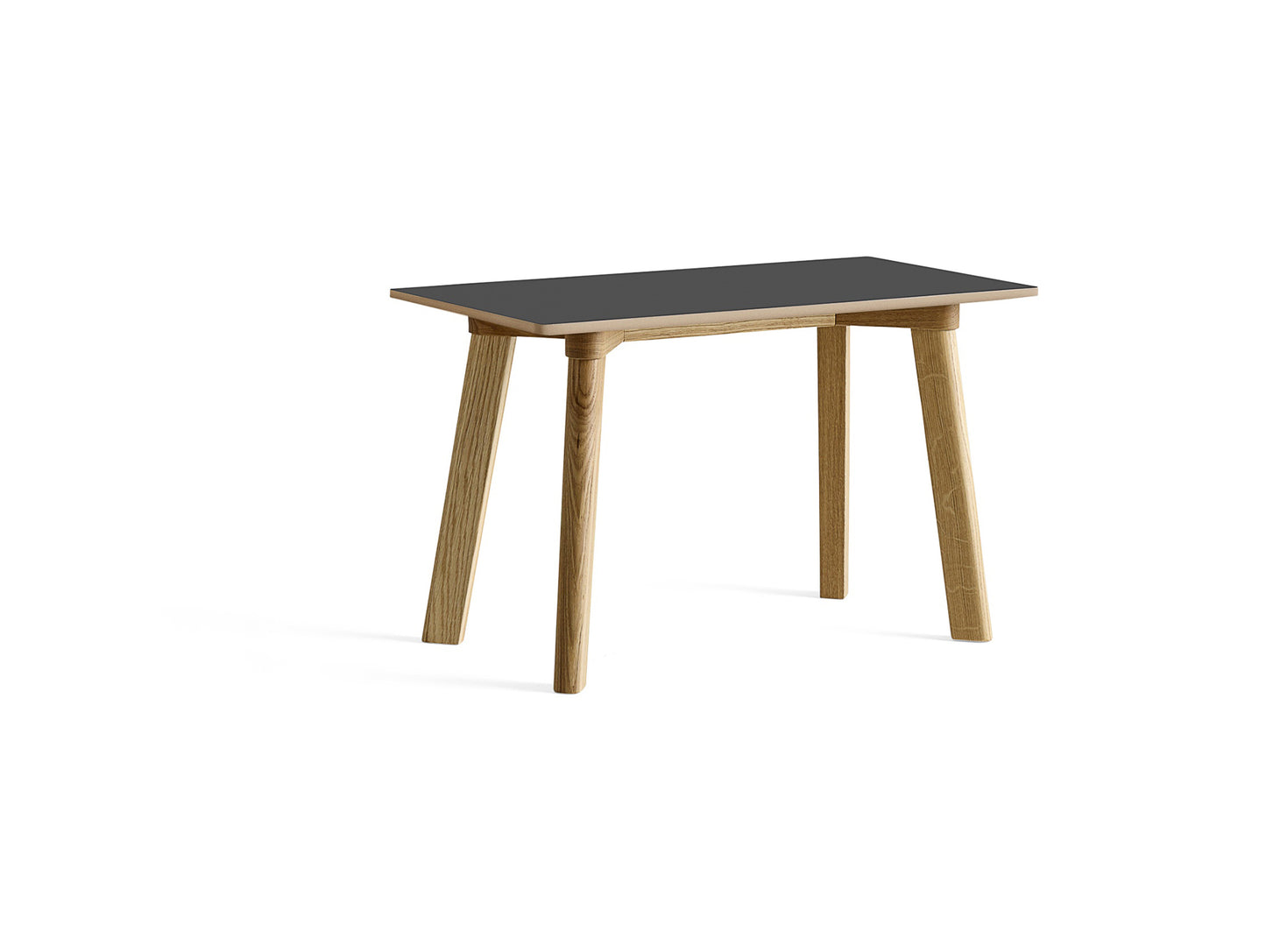 Copenhague Deux Bench CPH215 by HAY - L75 cm / Lacquered Oak Base / Stone Grey Laminate