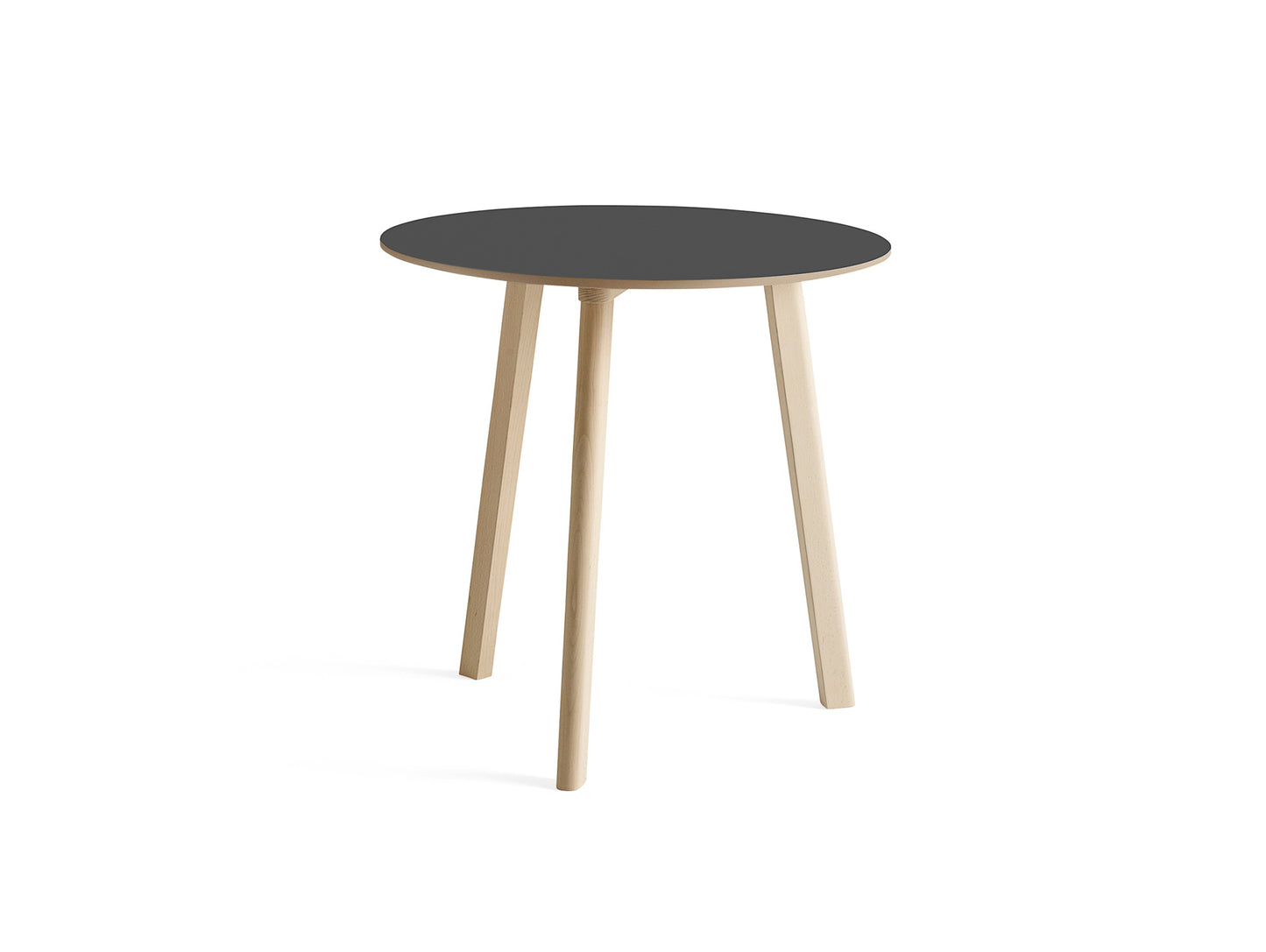 Copenhague Deux Table CPH 220 by HAY - D75/ Untreated Beech Base / Stone Grey Laminate
