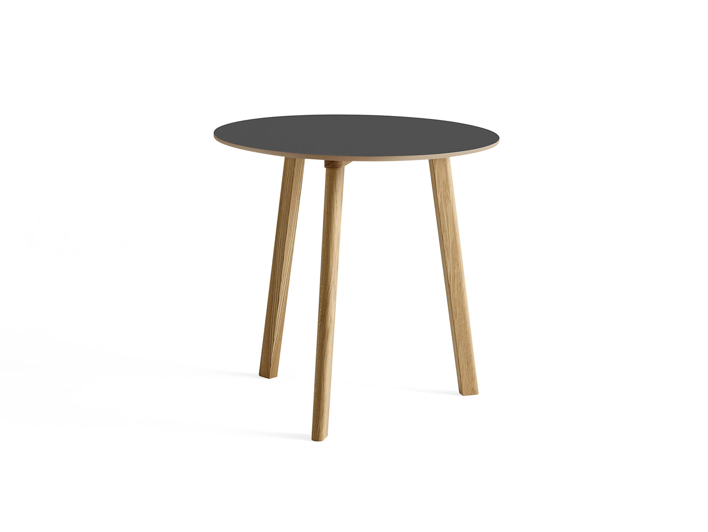 Copenhague Deux Table CPH 220 by HAY - D75 / Lacquered Oak Base / Stone Grey Laminate