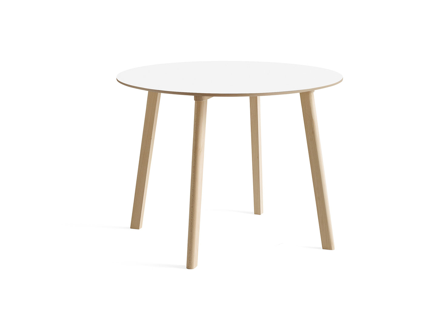 Copenhague Deux Table CPH 220 by HAY - D98 / Untreated Beech Base / Pearl White Laminate