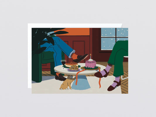 Cat & Cake Art Card by Wrap