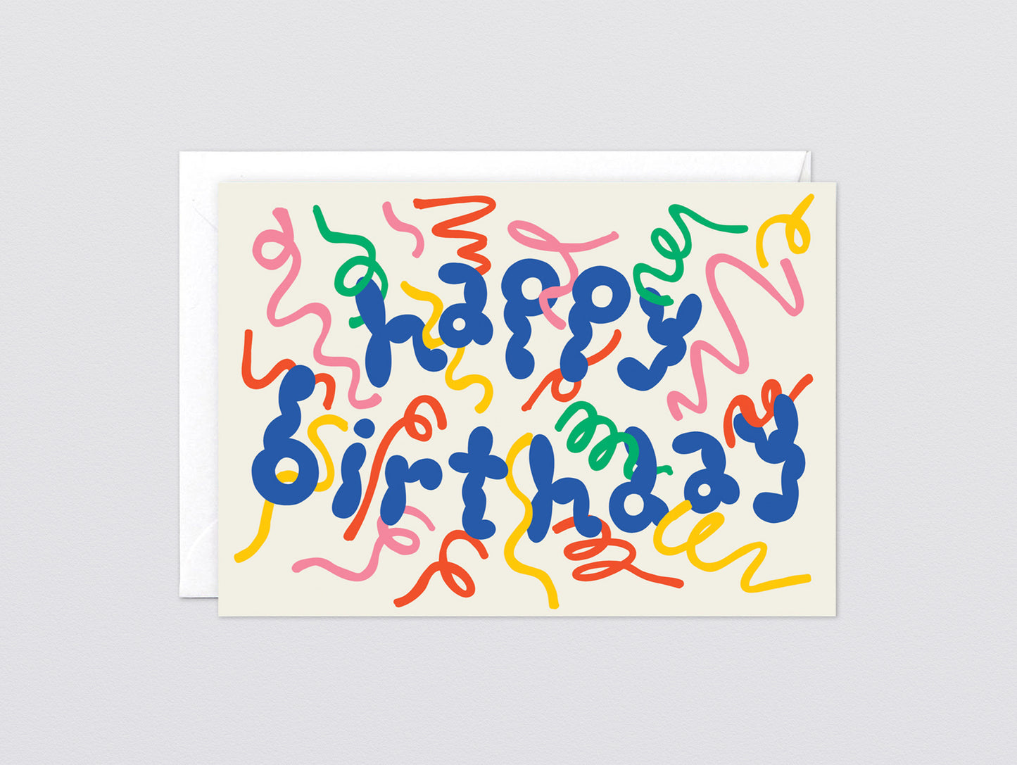 'Happy Birthday Streamers' Embossed Greetings Card by Wrap