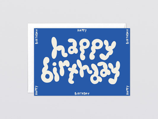 'Happy Birthday Bubble' Embossed Greetings Card by Wrap