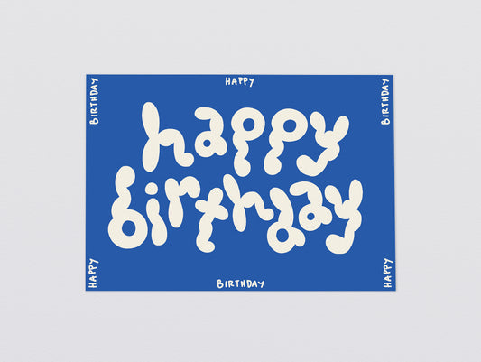 'Happy Birthday Bubble' Embossed Greetings Card by Wrap
