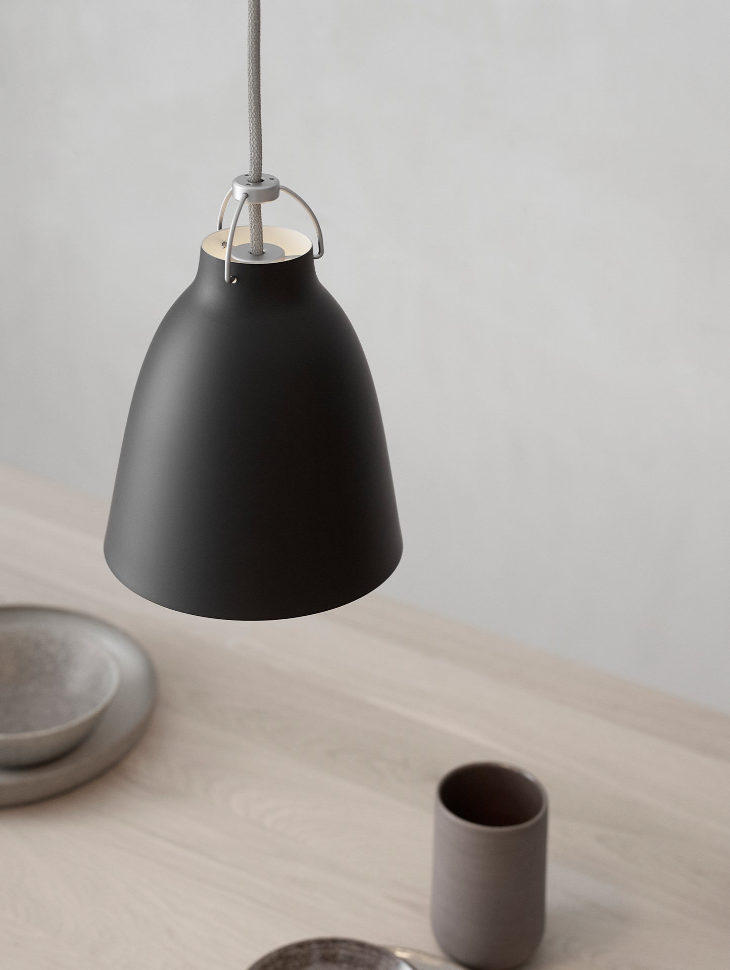 Caravaggio Pendant Light by Fritz Hansen - P1 / Matt Black Aluminium