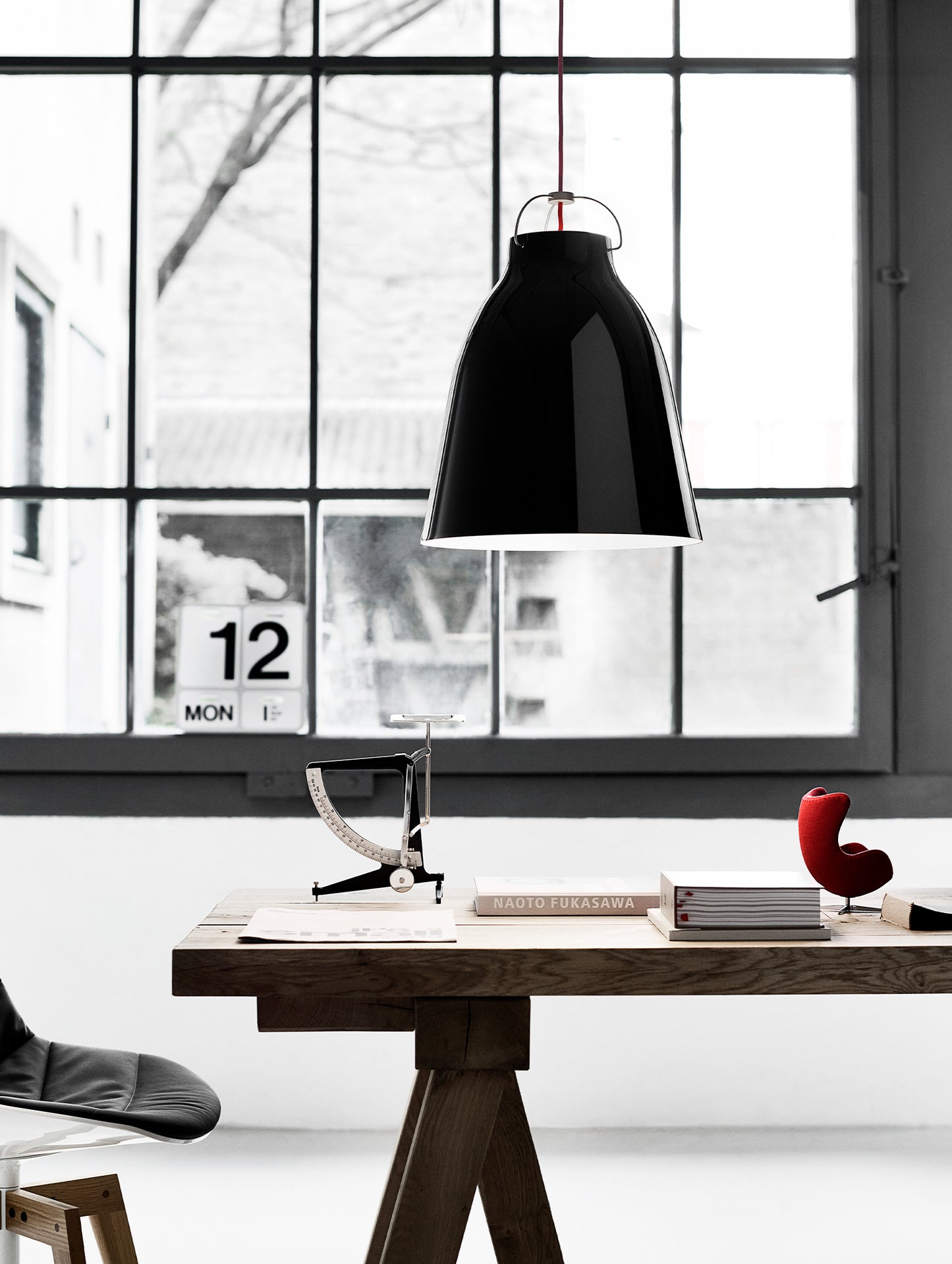 Caravaggio Pendant Light by Fritz Hansen - P3 / High-Gloss Black Aluminium
