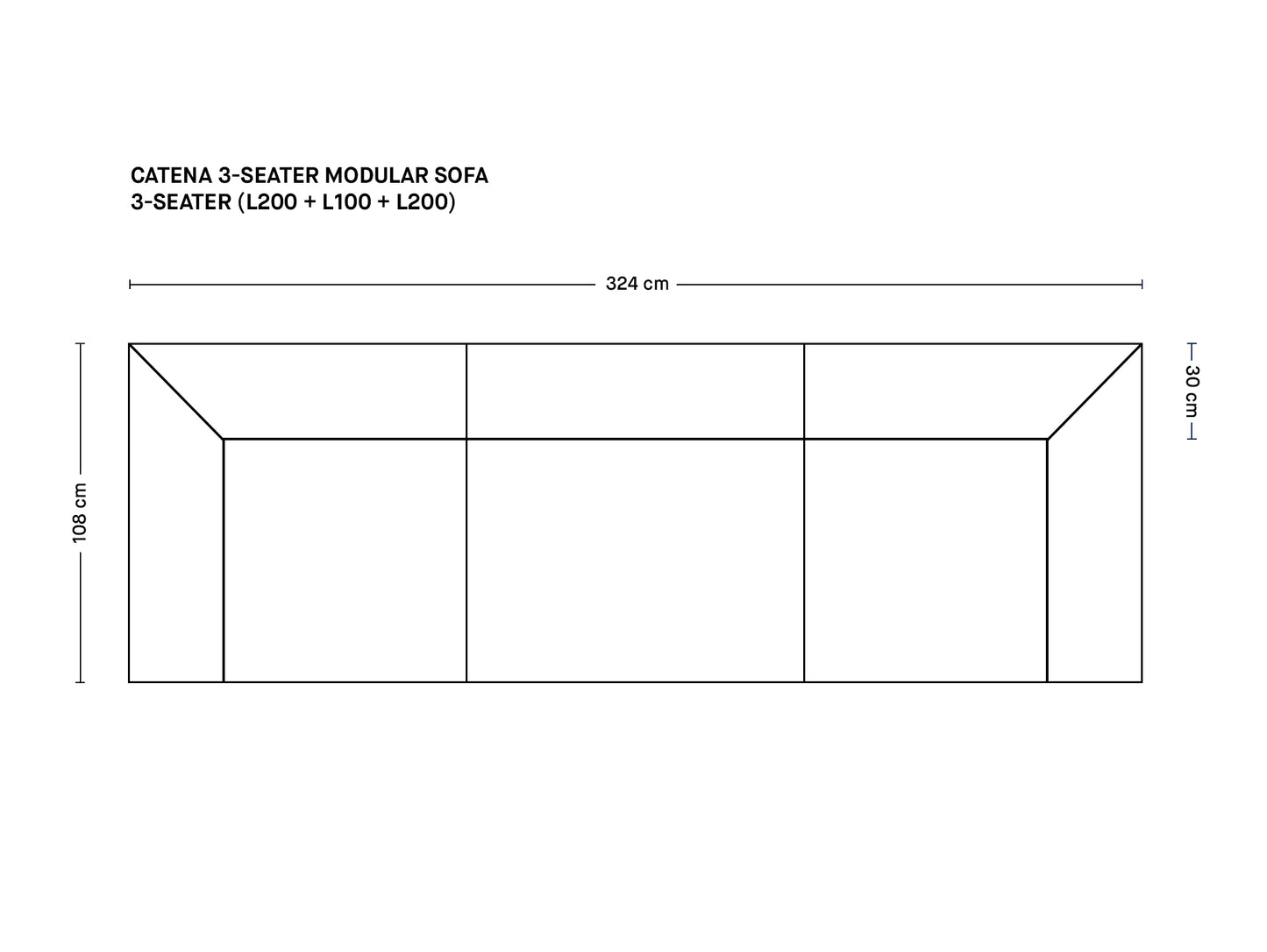 Catena 3-Seater Modular Sofa