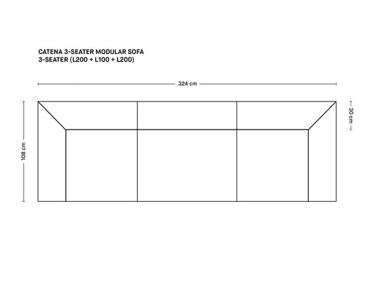 Catena 3-Seater Modular Sofa