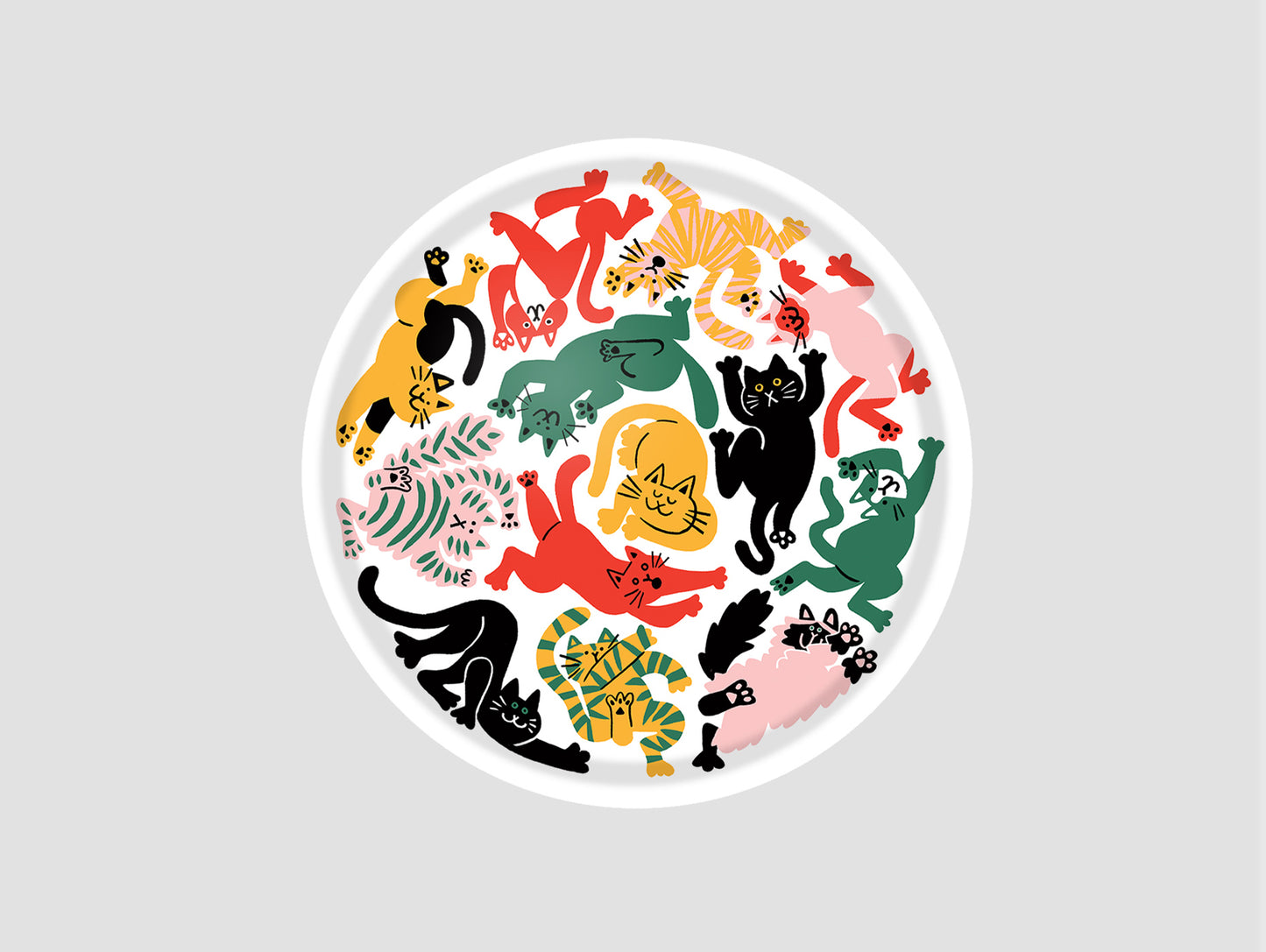 Cats Art Tray by Wrap Stationery - Round