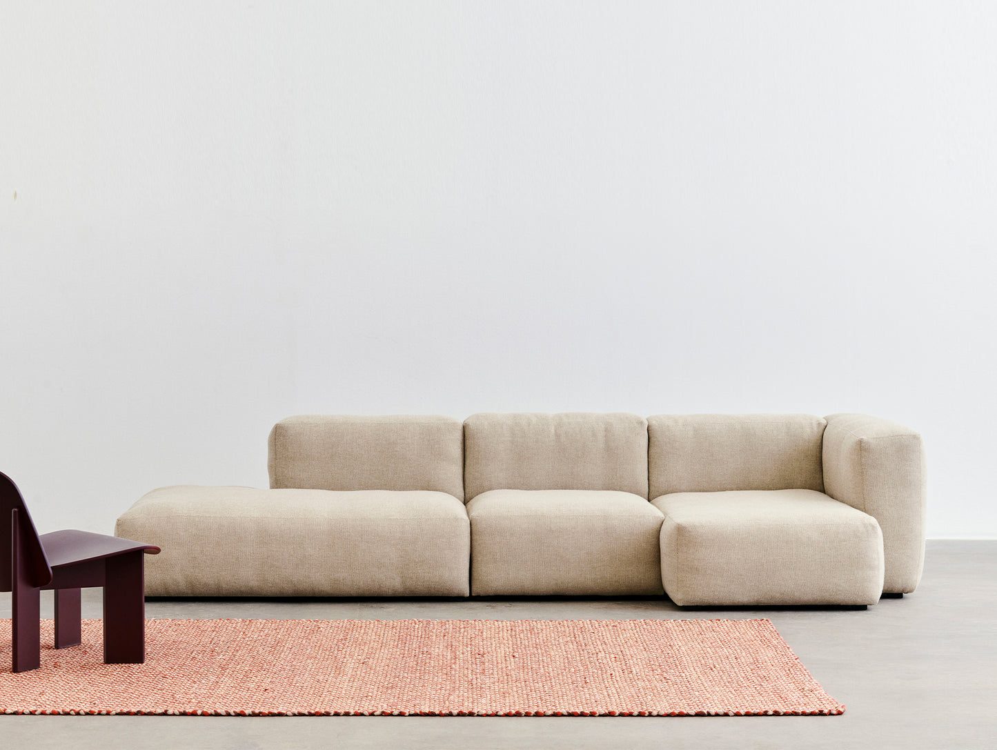 Mags Soft 3 Seater Sofa by HAY - Combination 3 (Right Armrest) / Hallingdal 65 220