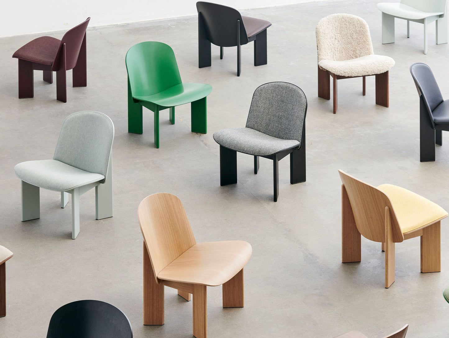Chisel Lounge Chair (Front Upholstery) by HAY