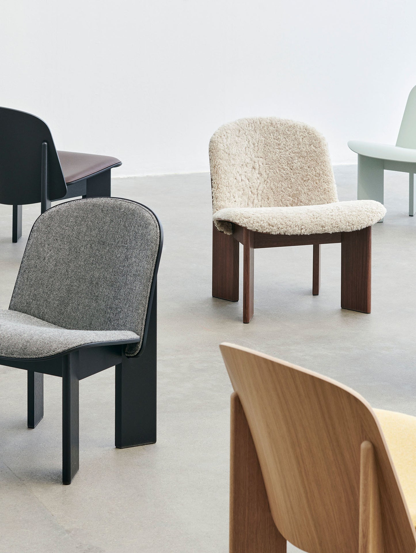 Chisel Lounge Chair (Front Upholstery) by HAY