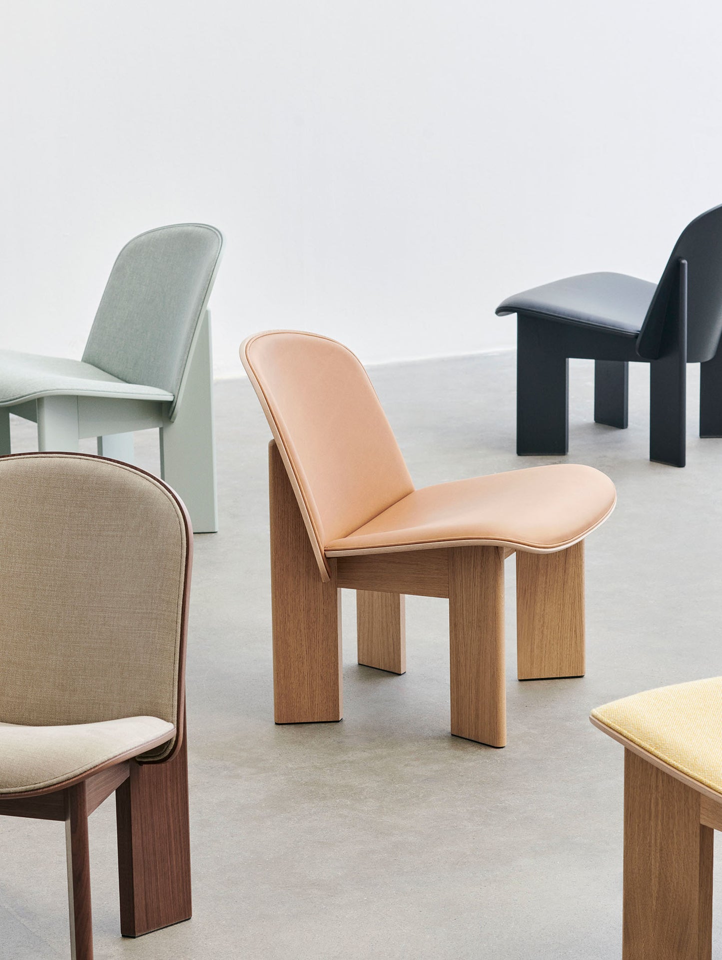 Chisel Lounge Chair (Front Upholstery) by HAY
