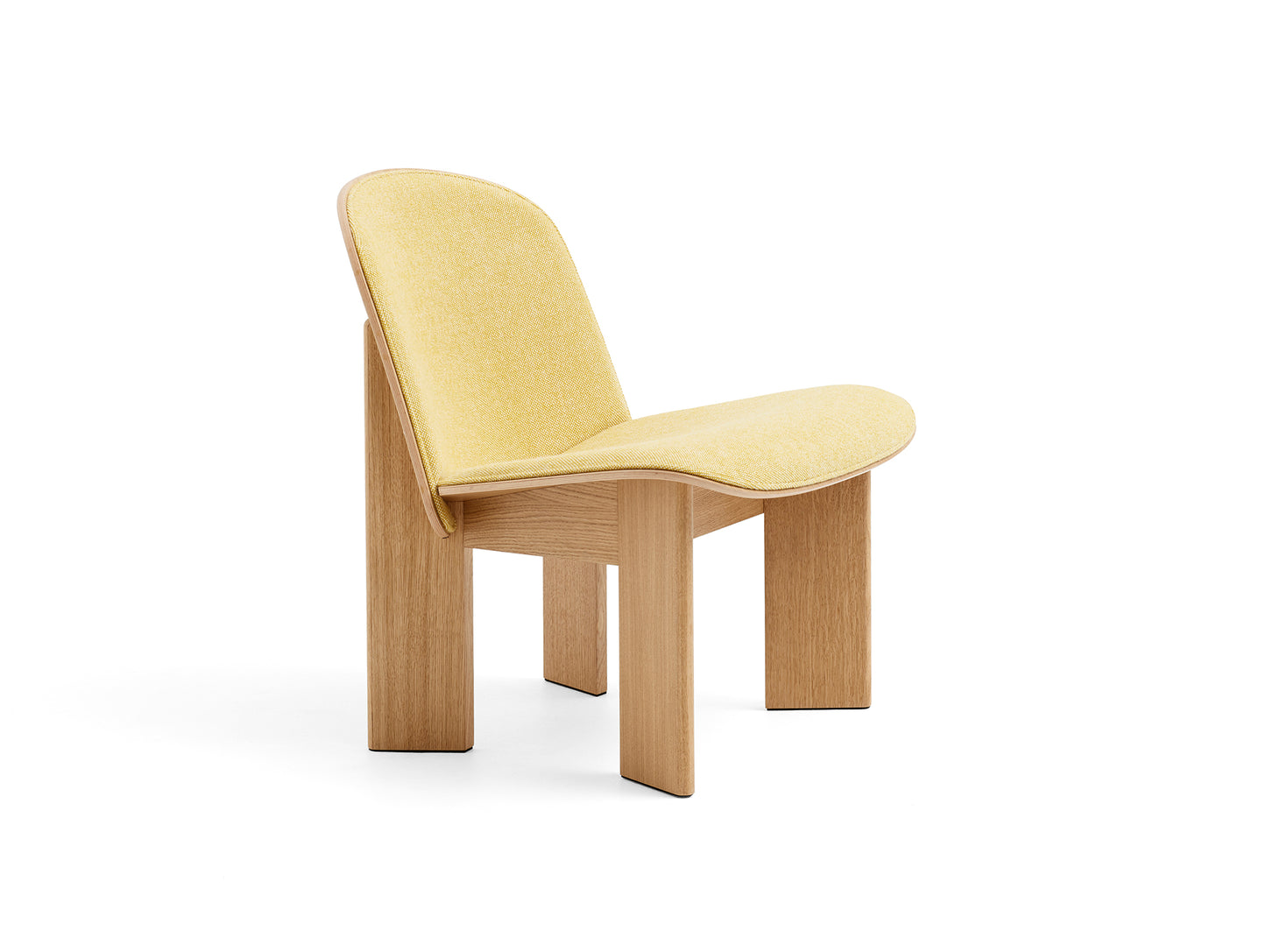 Chisel Lounge Chair (Front Upholstery) by HAY - Lacquered Oak / Hallingdal 65 407