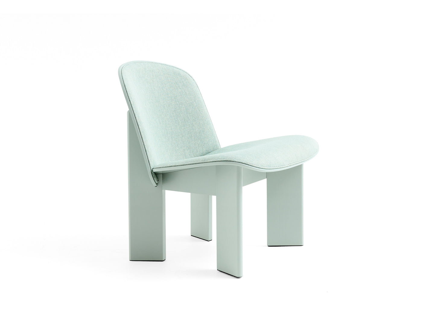 Chisel Lounge Chair (Front Upholstery) by HAY - Eucalyptus Lacquered Beech / Metaphor 023 Sylvan