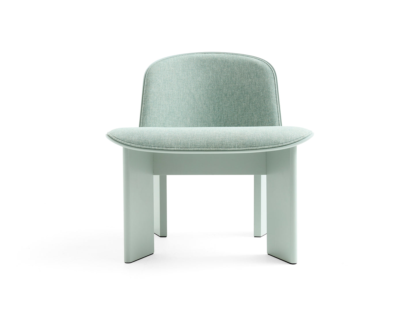 Chisel Lounge Chair (Front Upholstery) by HAY - Eucalyptus Lacquered Beech / Metaphor 023 Sylvan