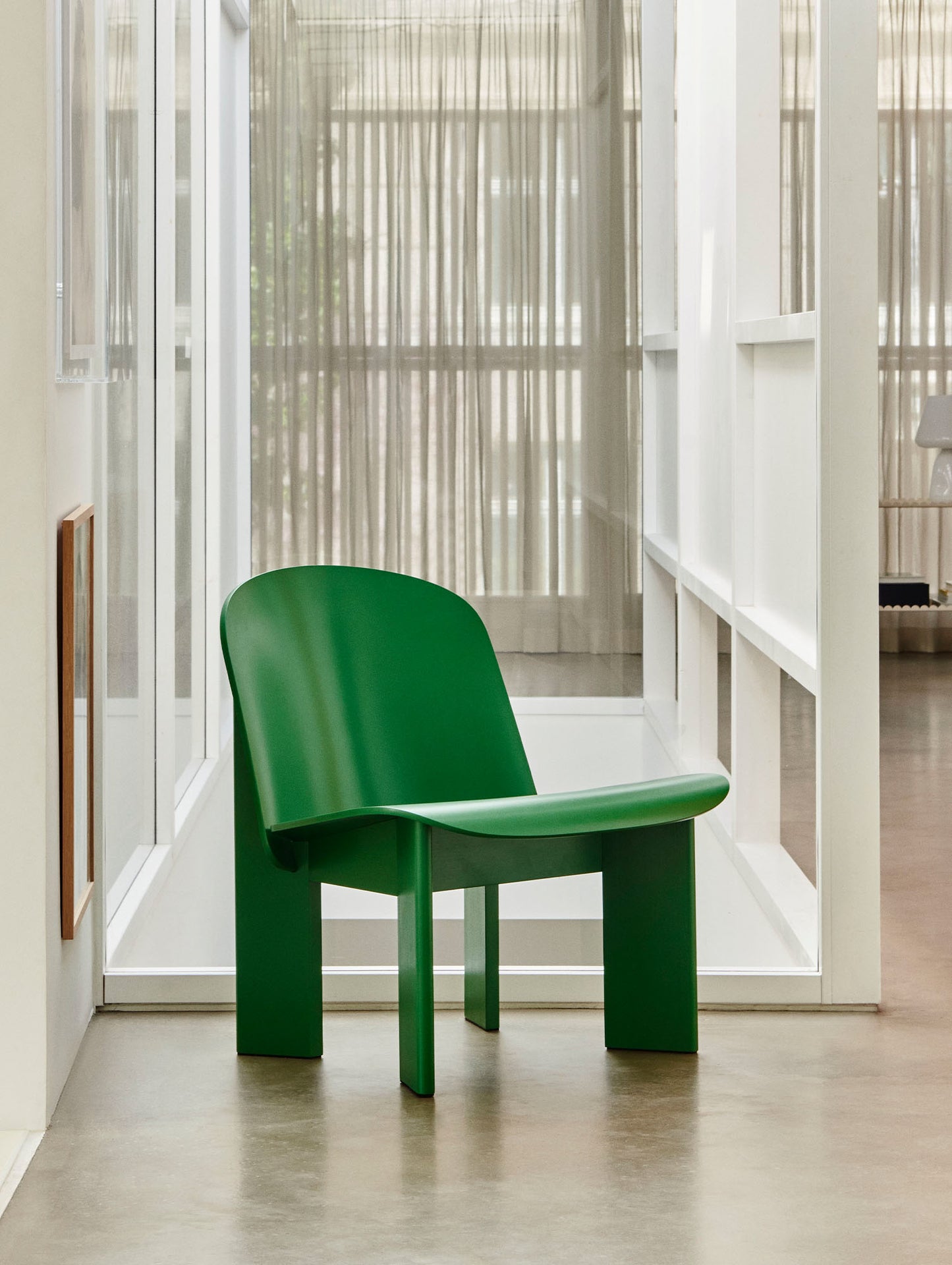 Chisel Lounge Chair by HAY - Lush Green Lacquered Beech