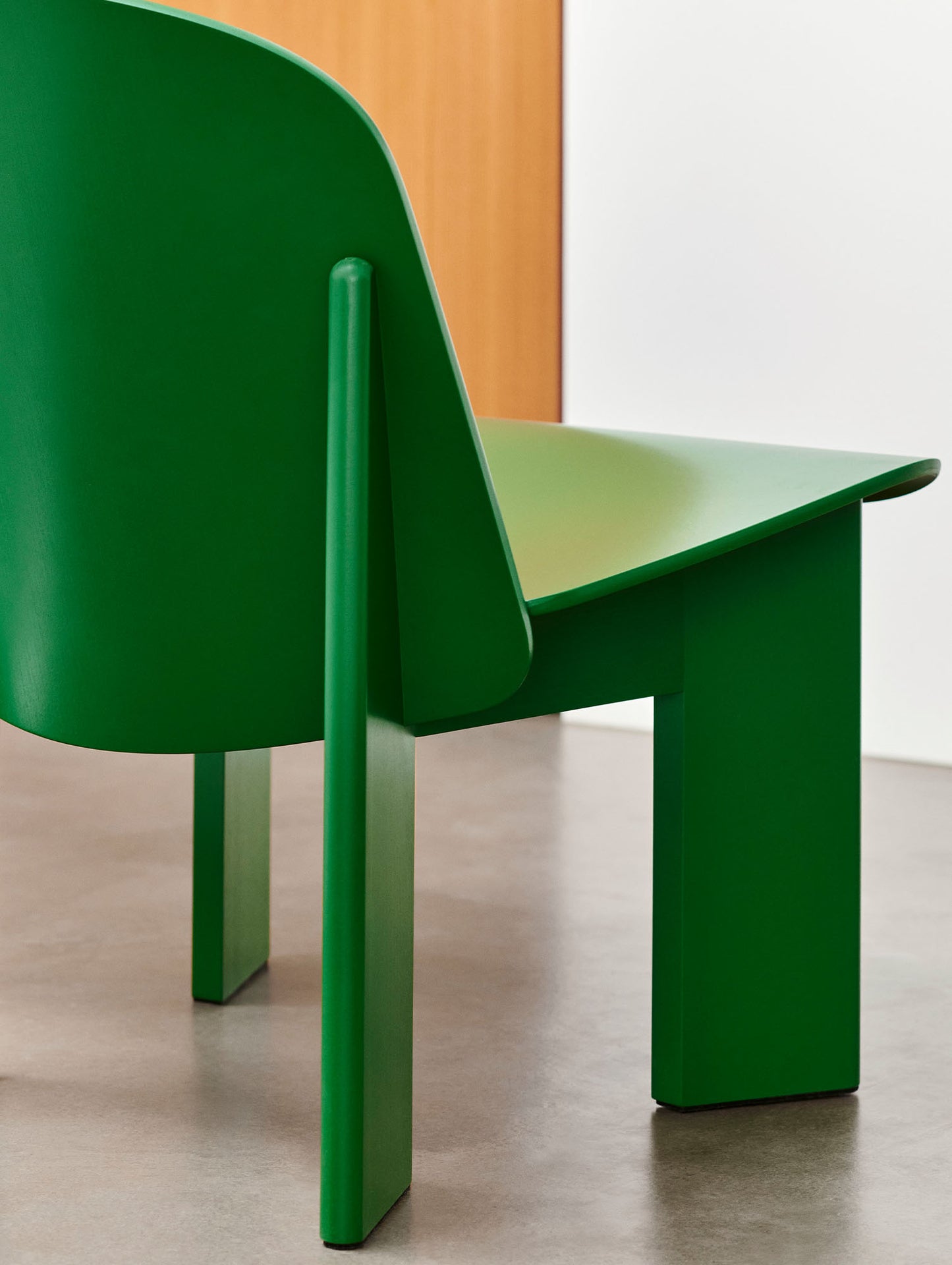 Chisel Lounge Chair by HAY - Lush Green Lacquered Beech